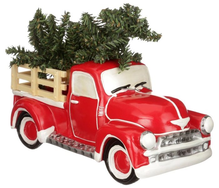 Christmas truck red etagere tree delight dining vintage ideas decorations decorating decorate back look