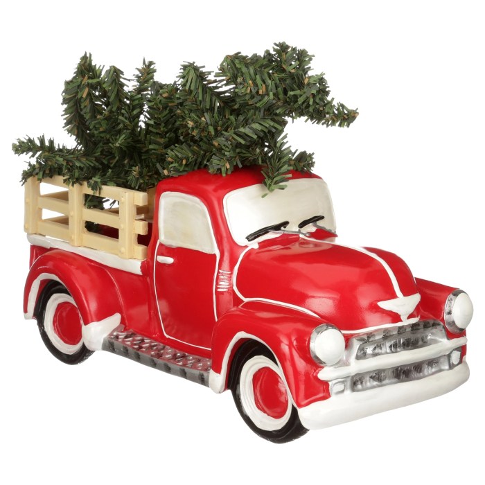 Christmas truck red etagere tree delight dining vintage ideas decorations decorating decorate back look