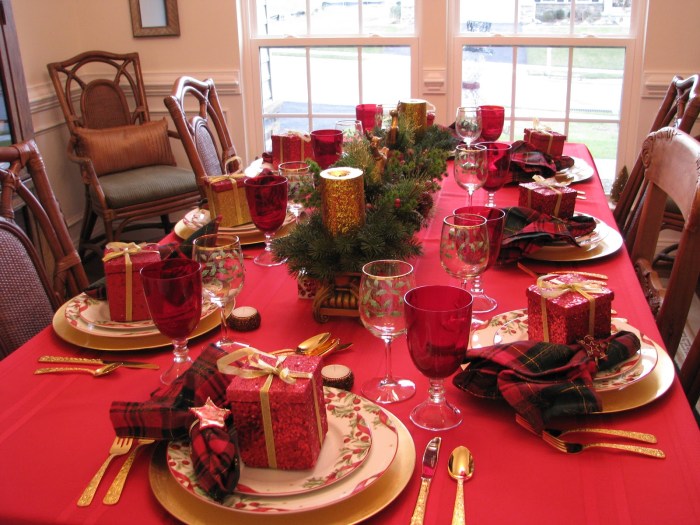 Christmas decoration ideas for dining table