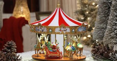 Christmas carousel yard decoration