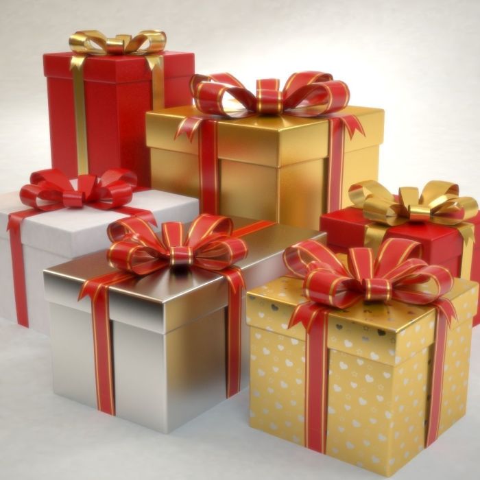 Gift christmas presents 3d boxes model set models various max cgtrader fbx obj