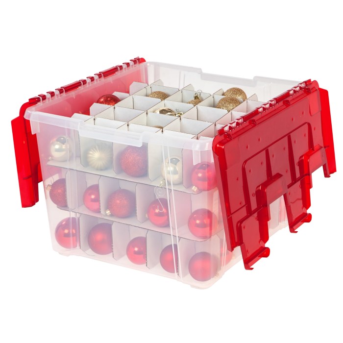 Christmas decoration boxes storage