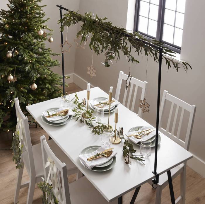 Simple christmas table decoration ideas